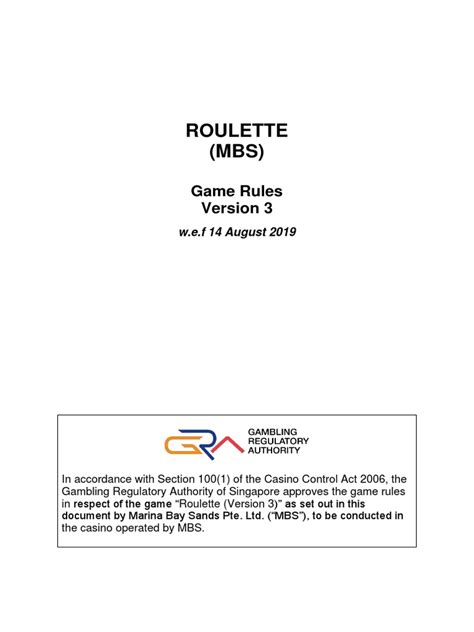 ROYAL THREE PICTURES (MBS) Game Rules Version 2.